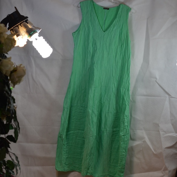 Light & Airy Slip on and Go/Beach/Summer Crinkle Dress SZ L Grazes - Picture 2 of 8